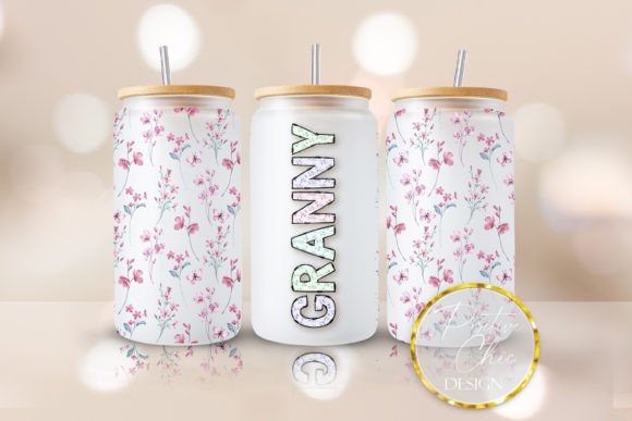 Floral Granny 16oz Libbey Can Wrap UVDTF Review