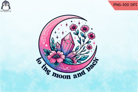 Floral Moon Watercolor Space PNG Review