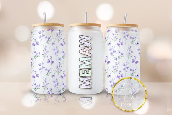 Memaw Libbey Can Wrap Floral UVDTF PNG Review