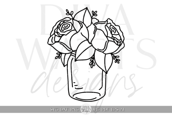 Minimalist Peonies Clipart SVG Review