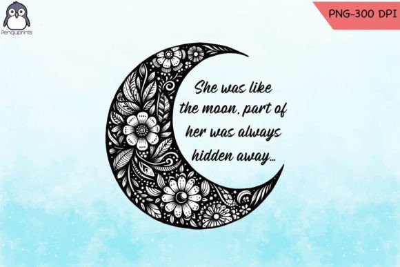 Moon Phase Floral Sublimation PNG Review