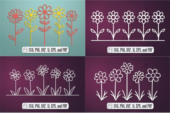 Paper-cut Daisy Flowers SVG Bundle Review
