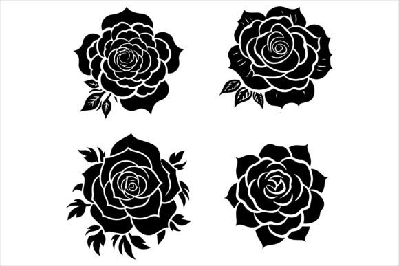 Rose Floral Bouquet Silhouette Vector Review